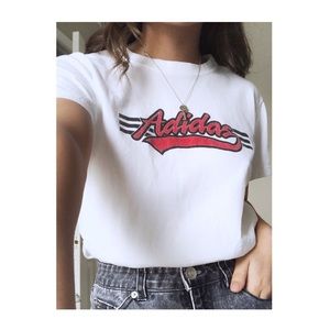 adidas Tops - White Authentic Vintage Adidas Tee adidas Tops - White Authentic Vintage Adidas Tee